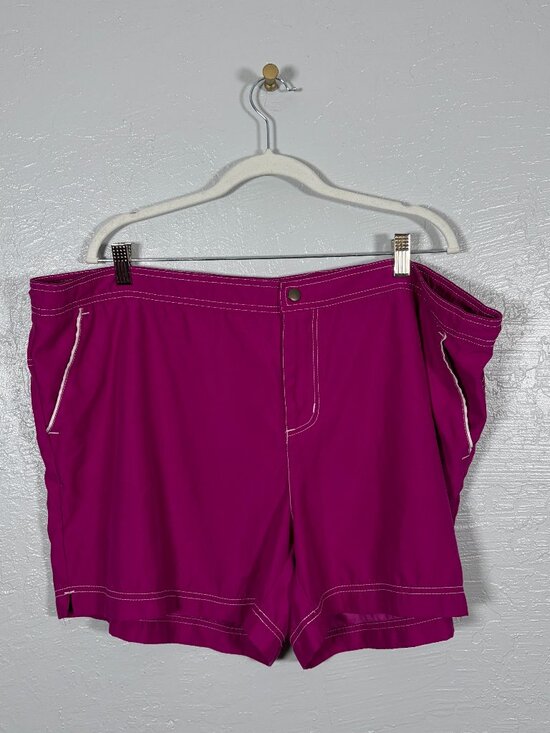 Catalina Other - Catalina Women Plus Size 2X Fuchsia Purple Boardshorts Swim Pockets Beach